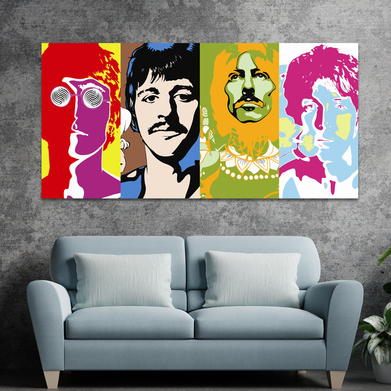 Πίνακας σε καμβά The Beatles Collage